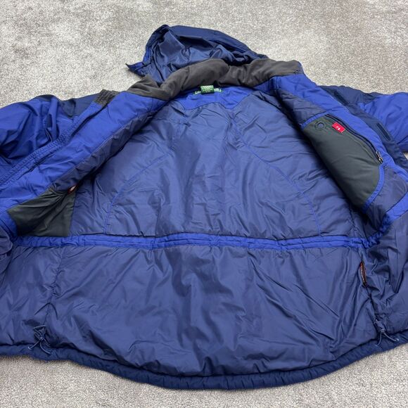 L.L. Bean Vintage Y2K Insulated Ski Snow Hoodie Jacket Mens Large Blue Nylon - Picture 2 of 16